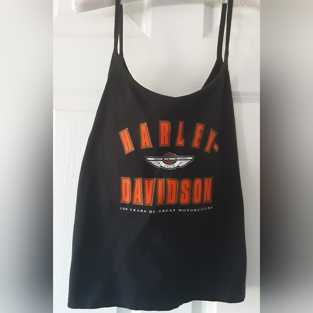 HARLEY DAVIDSON BLACK SLEEVELESS TANK L